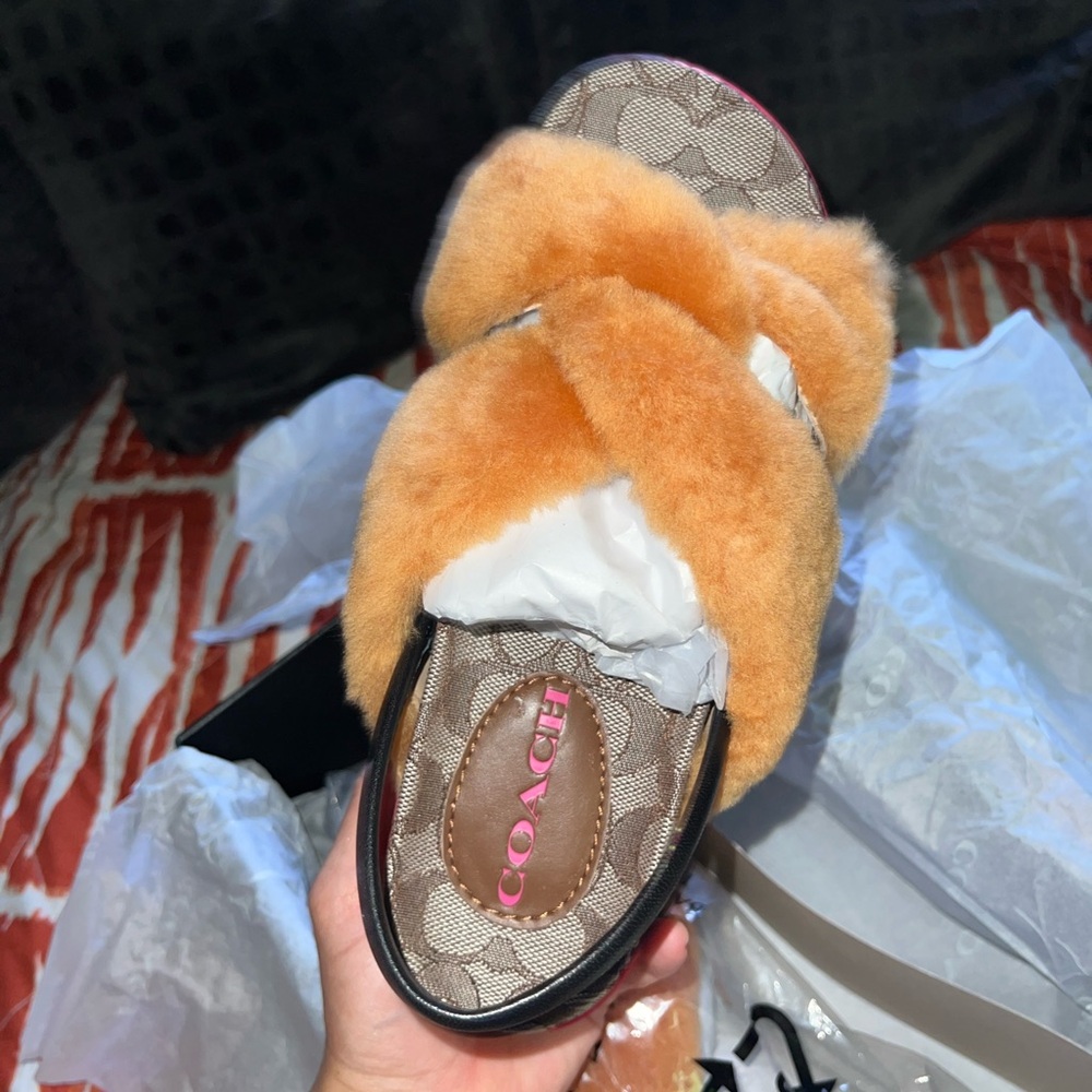 Coach Tally Shearling Sandal - Picture 8 of 9